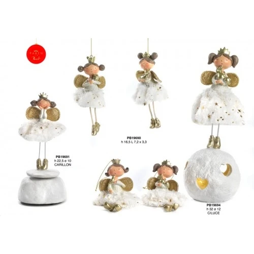 FATIN. SU SFERA 32 CM. RESINA STOFFA LUCE