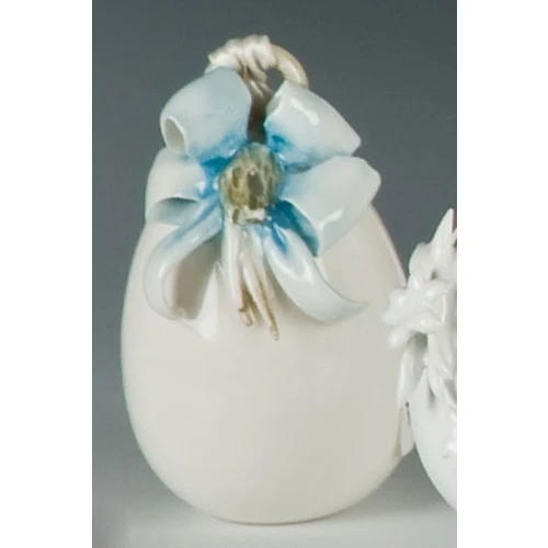 Ovetto con fiocco blu - Capodimonte