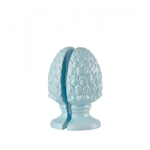 Fermalibri pigna azzurro - set 2 pz