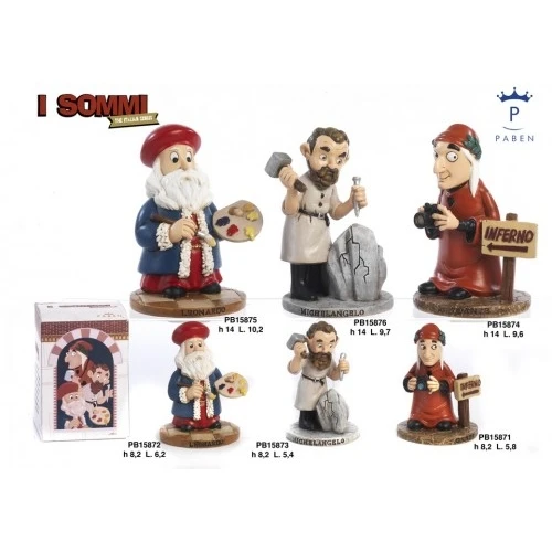 FIGUR. LEONARDO 'I SOMMI' 8.2 CM. RESINA