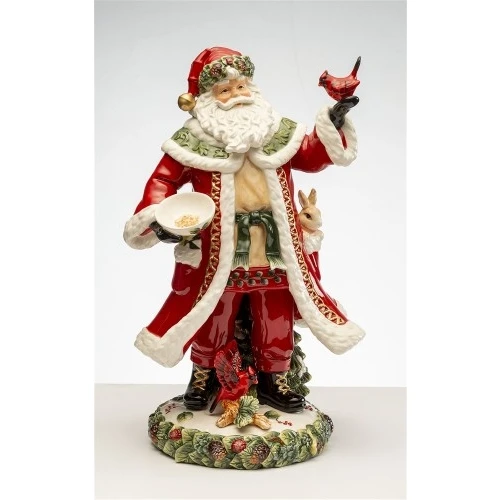 BABBO NATALE IN CERAMICA CON ANIMALI