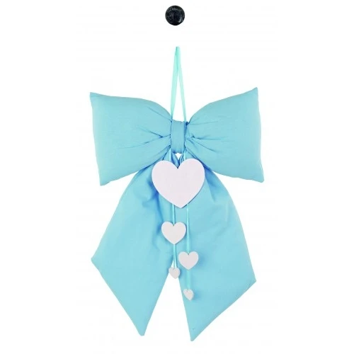 FIOCCO NASCITA CELESTE IMBOTTITO C/CUORI