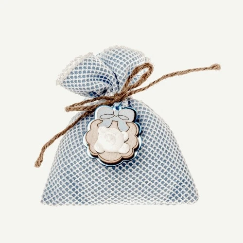 SACCHETTINO CONFETTI FIOCCOLO BAG CM.10X12 CIELO 