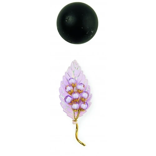 FOGLIA CON GRAPPOLO LILLA