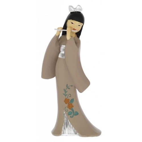 GEISHA CON FLAUTO CREMA CM. 17,5