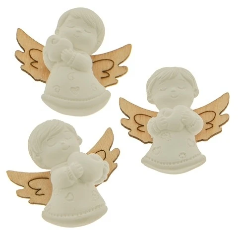 DECORAIZONE ANGIOLETTO IN GESSO CM.4 