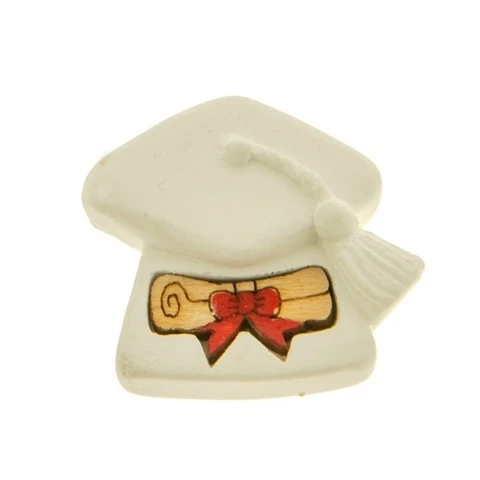 DECORAZIONE IN GESSO CAPPELLO LAUREA CM.3 