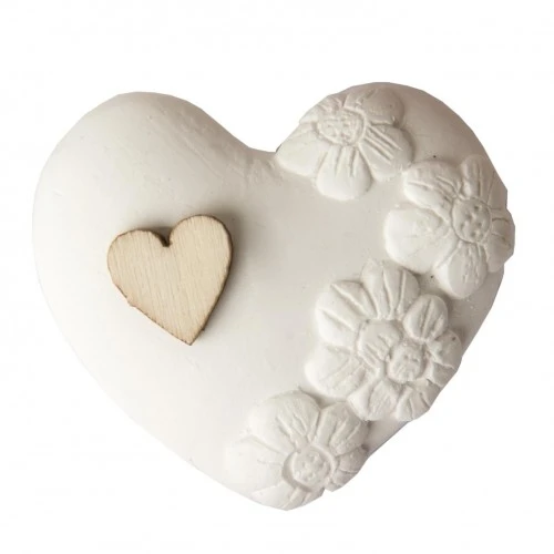 DECORAZIONE GESSO CUORE 