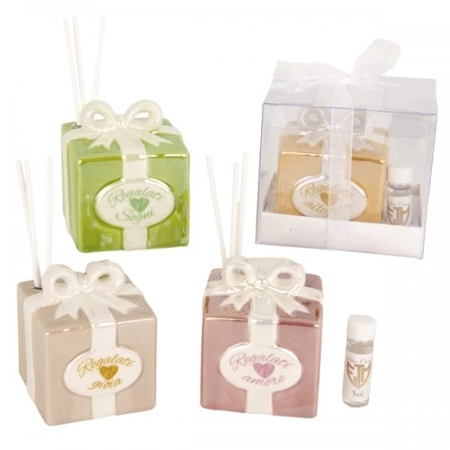 BOMBONIERA - GIFT DIFFUSORE CM.7X7 H.8 CON BOX 