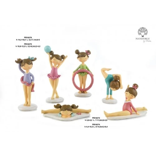 GINNASTA/ATTREZZO SPIR. 16.6 CM. RESINA