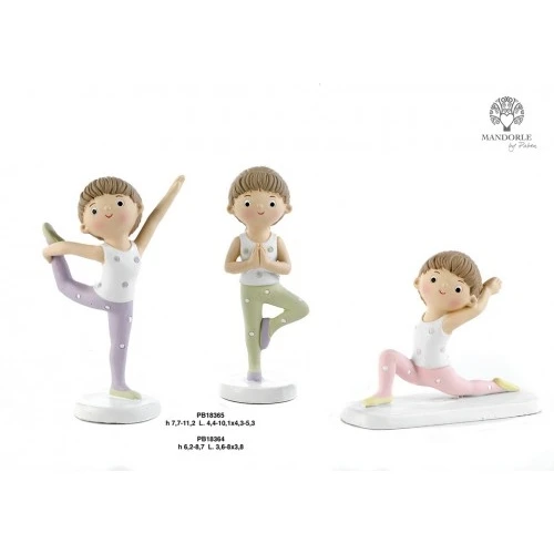 GINNASTA 8.7 CM. 3 AS. RESINA BOMBONIERA