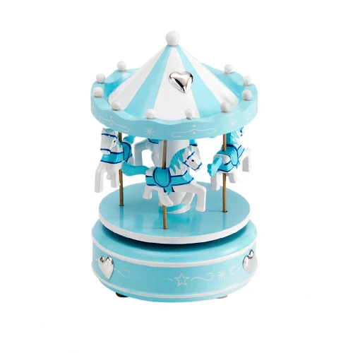 GIOSTRA CARILLON CON CUORICINI CELESTE