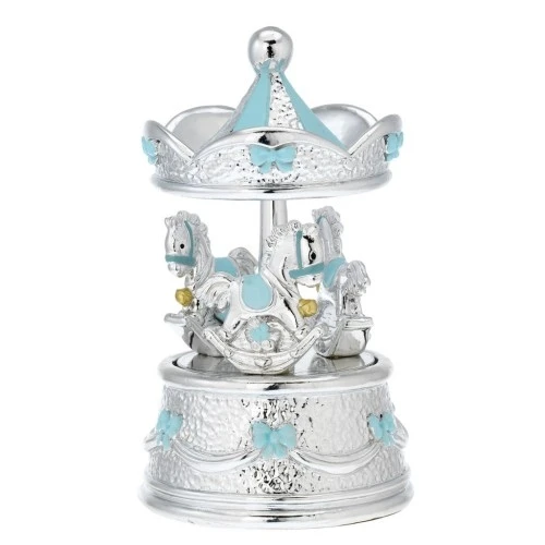 GIOSTRA CON CAVALLI A DONDOLO AZZURRA