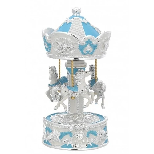 GIOSTRA CON CAVALLI AZZURRI PICCOLA - CARILLON