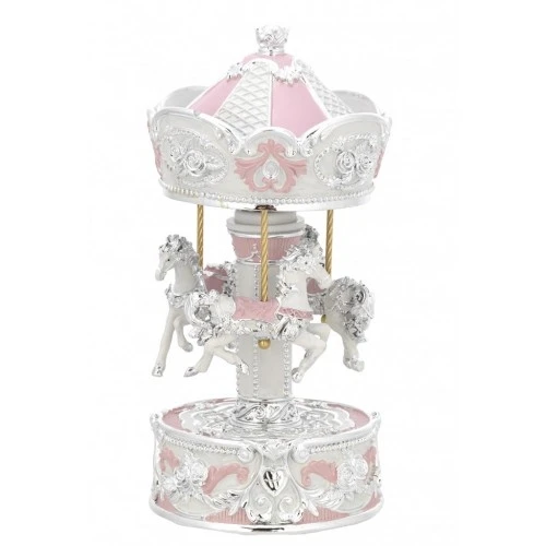 GIOSTRA CON CAVALLI ROSA PICCOLA - CARILLON
