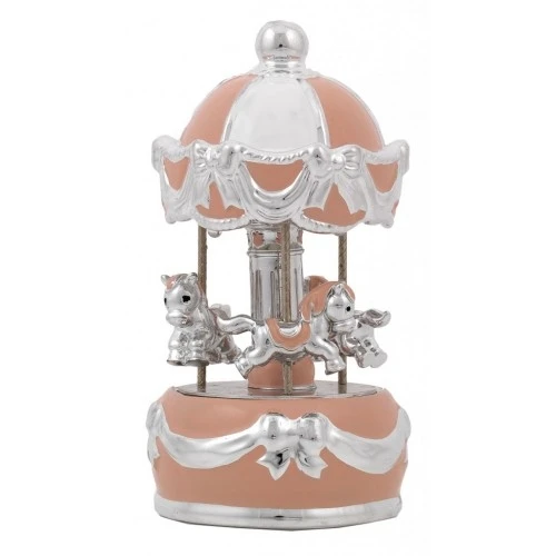 GIOSTRA CON LUCI CARILLON ROSA