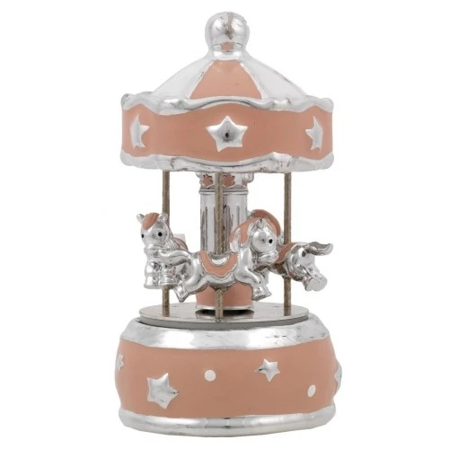GIOSTRA CON LUCI CARILLON ROSA