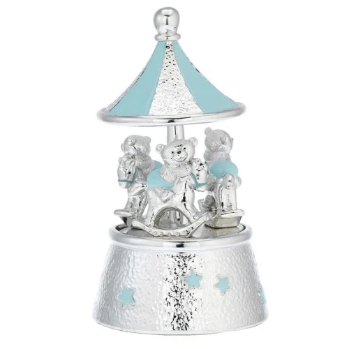 GIOSTRA CON ORSETTI A DONDOLO AZZURRA