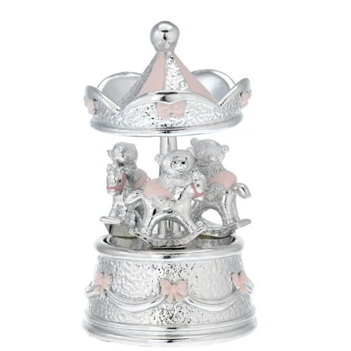 GIOSTRA CON ORSETTI A DONDOLO ROSA