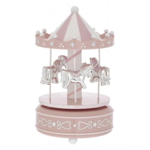 GIOSTRA IN MATERIALE ACRILICO CON CAVALLI ROSA