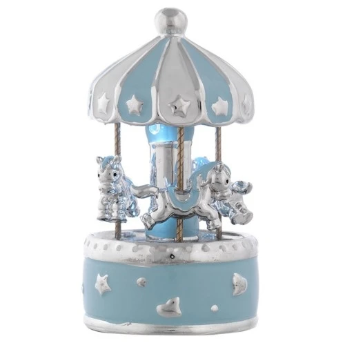 GIOSTRA MUSICALE CON CAVALLI E LUCI - AZZURRA CM. 9x15
