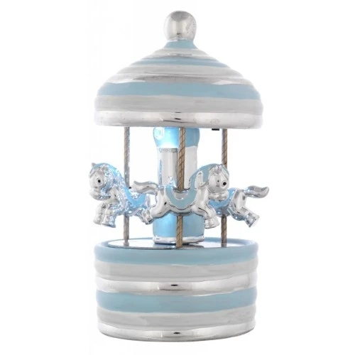 GIOSTRA MUSICALE CON CAVALLI E LUCI - AZZURRA CM. 9x15