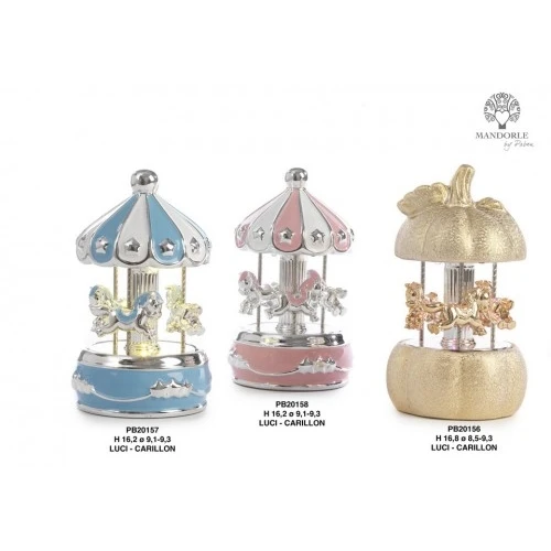 GIOSTRINA CEL. - ARG. 16.2 CM. RESINA LUCI CARILLON