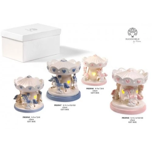 GIOSTRINA ROSA 11.1 CM. PORCELLANA LUCE G.BOX