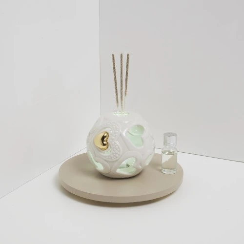 GLOBO MEDIO DIFF LED C/CUORE ORO