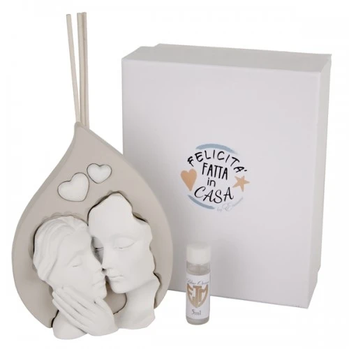 BOMBONIERA - GOCCIA COPPIA DIFFUSORE H.14 CON BOX 