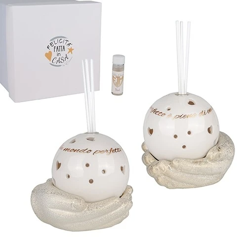 BOMBONIERA GOLD DIFFUSORE C/LED CM10 H10 CON BOX