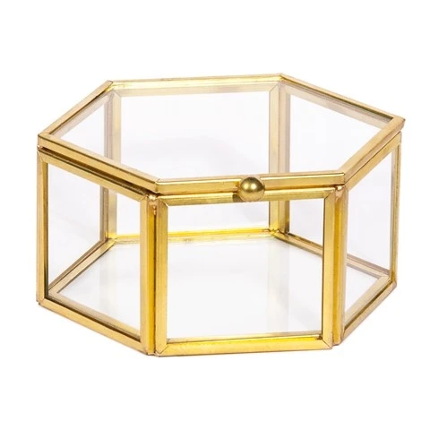 GOLDEN BOX ESAGONALE CM.10 H.5 