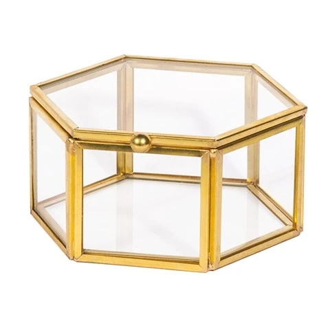 GOLDEN BOX ESAGONALE CM.8,5 H.4 