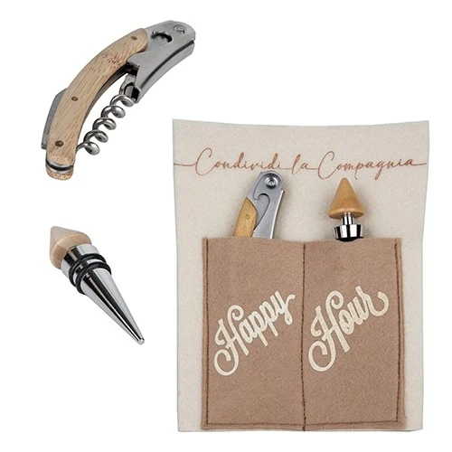 BOMBONIERA UTILE PER MATRIMONIO - GOURMET VINO CM.11 CON POCKET (15X19) 