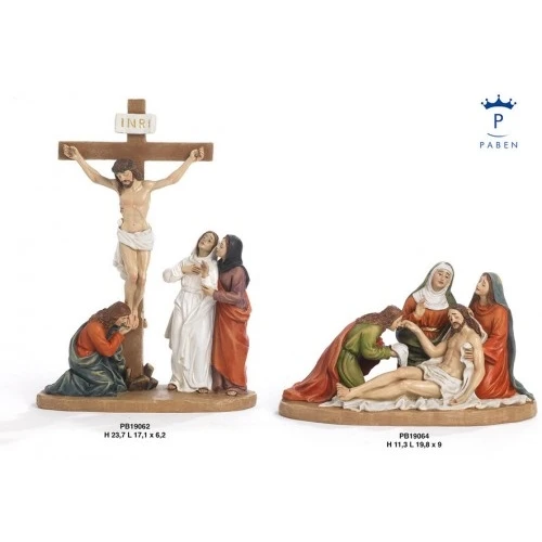 GRUPPO MORTE DI GESU' 11.3 CM. RESINA