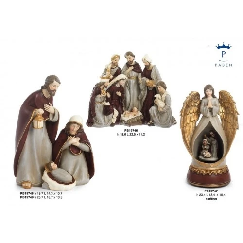 GRUPPO NATIVITA' 19.7 CM. RESINA