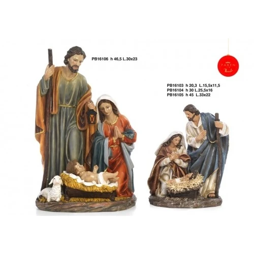 GRUPPO NATIVITA' 20.3 CM. RESINA