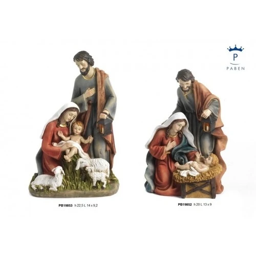 GRUPPO NATIVITA' 20 CM. RESINA