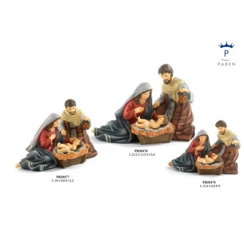 GRUPPO NATIVITA' 21.2 CM. RESINA