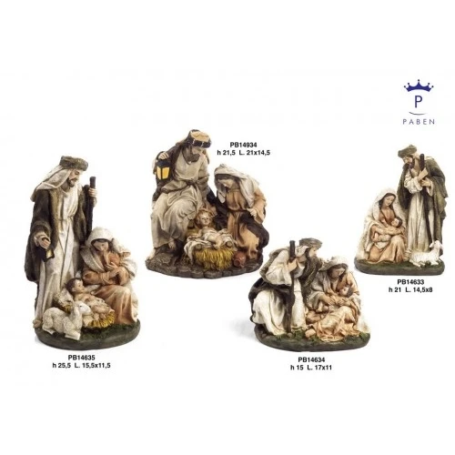 GRUPPO NATIVITA' 21.5 CM. RESINA