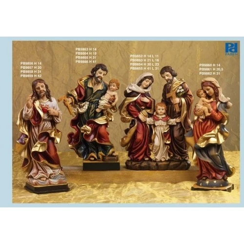 GRUPPO SACRA FAM. 14 CM.RESINA