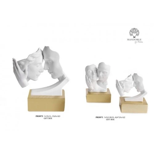 GRUPPO VOLTI DI INNAMORATI 15.2 CM. RESINA G.BOX