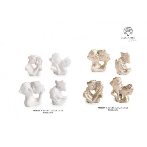 GRUPPO VOLTI DI INNAMORATI 5.1 CM. PORCELLANA BIANCA