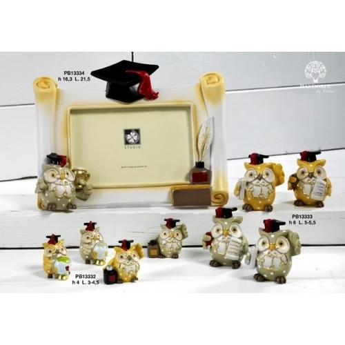 GUFO LAUREATO 6 CM.4 AS.RESINA