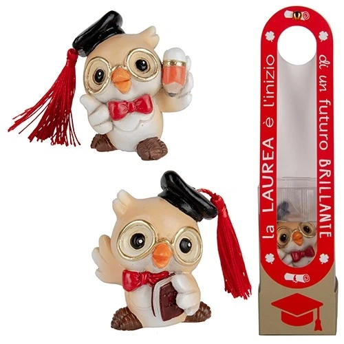 BOMBONIERA PER LAUREA - HAPPY GUFO LAUREA H.6,5 CON BOX