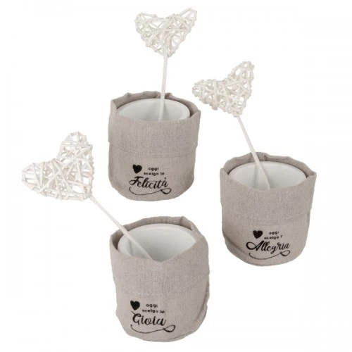 BOMBONIERA - HEART PORTAPIANTA DM.7 H.8 