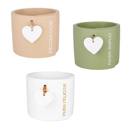 BOMBONIERA HEART P/PIANTA DM.9,5 H.8 