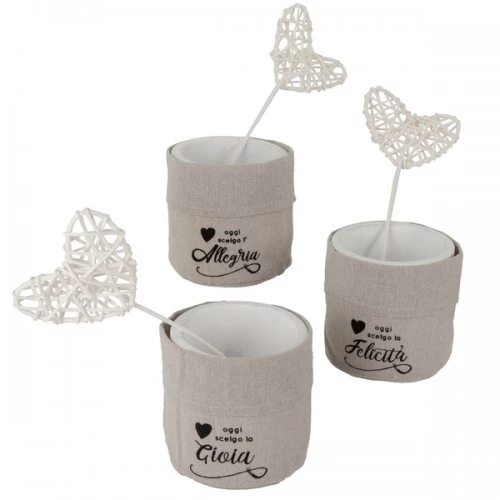 BOMBONIERA - HEART PORTAPIANTA DM.9 H.10