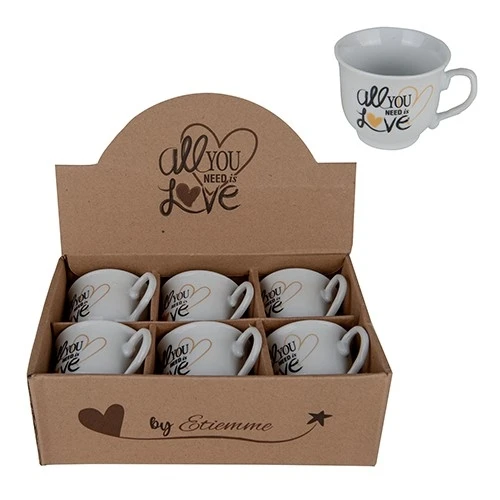 BOMBONIERA IBIS SET CAFFE' 6 PEZZI H.5,5 CON BOX 