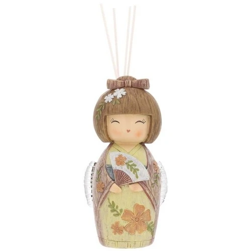 KOKESHI DIFFUSORE CON FIOCCO ARGENTO SUL RETRO - H. 13